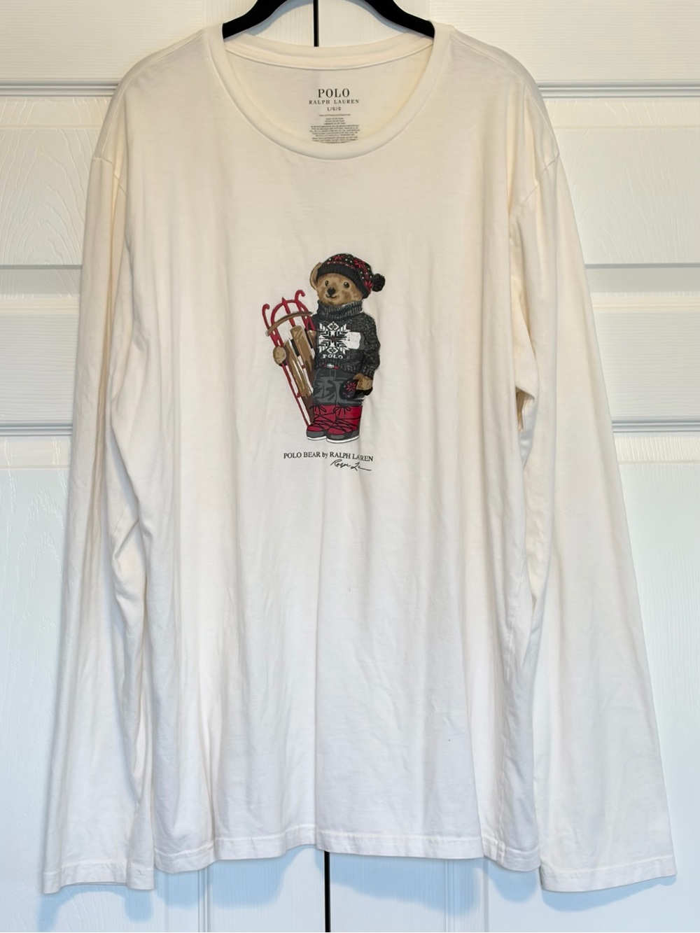 Polo Ralph Lauren Sledding Polo Bear Long Sleeve Shirt